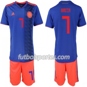 Camisetas Colombia Bacca 7 Niño Segunda Equipacion Mundial 2018